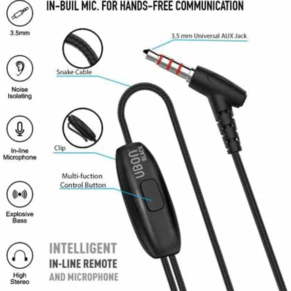 Ubon UB-3000 Universal Earphone Wired Headset