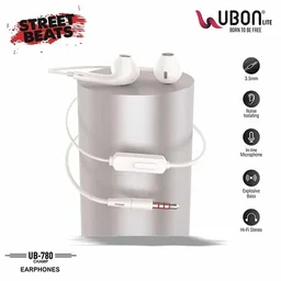 Ubon UBON UB-780 Champ In Ear Wired With Mic Earphones - Black, White
