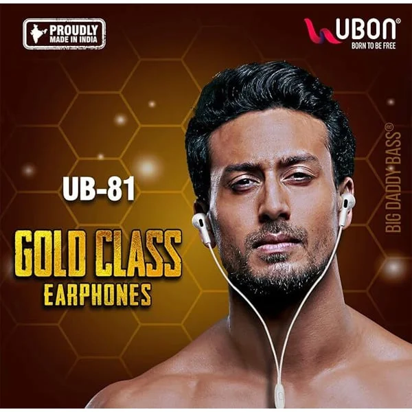 Ubon UB-81 Universal Earphone With Super Extra Bass Wired Headset (White, In the Ear) - White