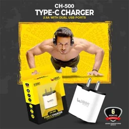 Ubon UBON USB Charger CH500 2.6A Dual USB Port Boost Charger with C Type Cable Included