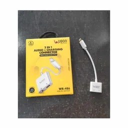 Ubon WR- 486 2 in 1 Audio + Charging Connector for iPhone