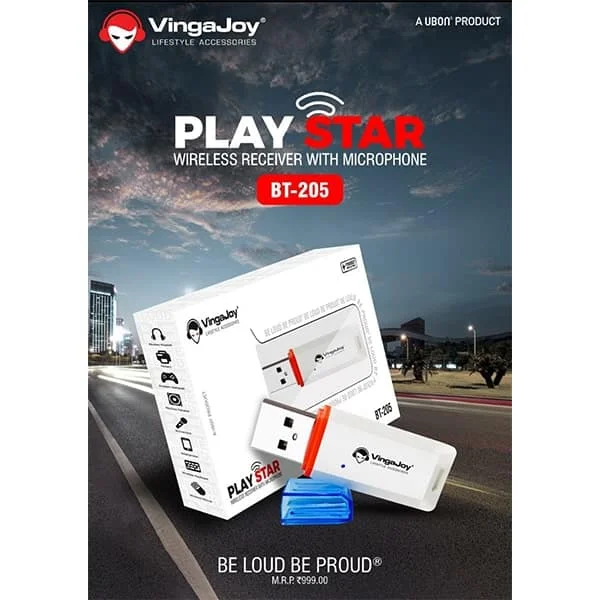 VingaJoy Vingajoy BT-205 PLAY STAR Wireless Receiver with Microphone