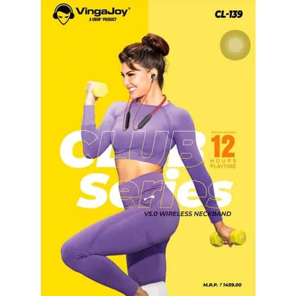 VingaJoy CL-139 Club Series Wireless Neckband with 12H Playtime
