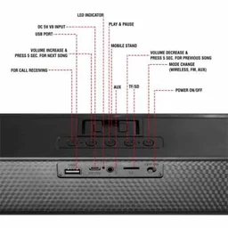 VingaJoy Vingajoy SP-110 Wireless Speaker with Mobile Stand