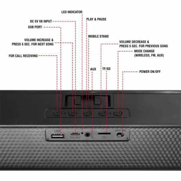 VingaJoy Vingajoy SP-110 Wireless Speaker with Mobile Stand
