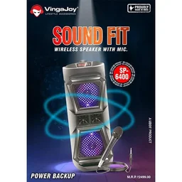 VingaJoy Vingajoy SP-6400 Sound Fit Wireless Speaker with Mic