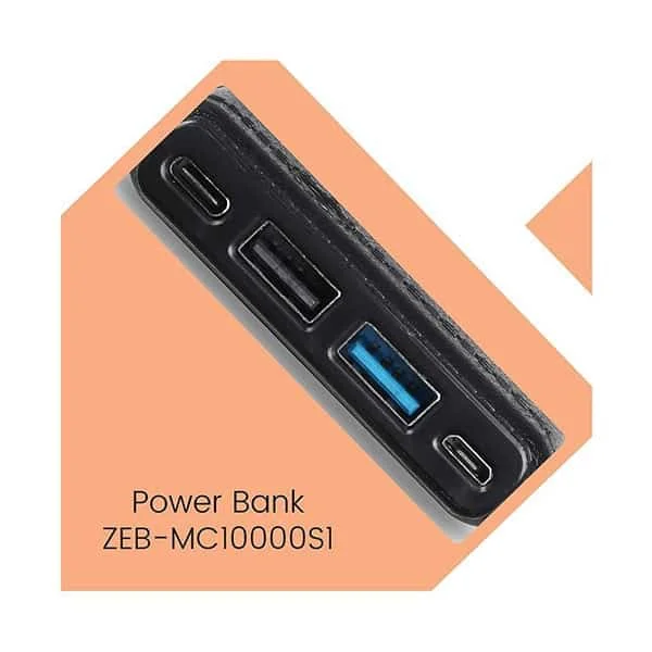 Zebronics 10000 mAh Li-Polymer Power Bank