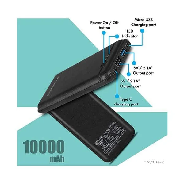 Zebronics 10000 mAh Li-Polymer Power Bank