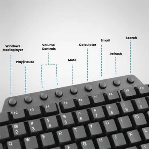 Zebronics JUDWAA 555 Combo Mouse and Wired USB Laptop Keyboard
