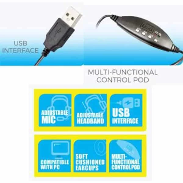 Zebronics ZEB ALL ROUNDER USB WITH MIC Wired Headset