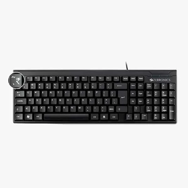 Zebronics ZEBRONICS Zeb K35 Wired USB Keyboard With Rupee Key