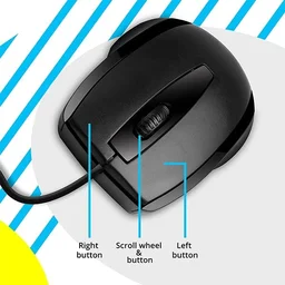 Zebronics Zeb-Alex Wired Optical Mouse (USB 2.0, Black)
