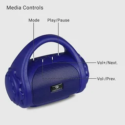 Zebronics Zeb-County 5 Bluetooth Speaker with Built-in FM Radio - Blue - Blue