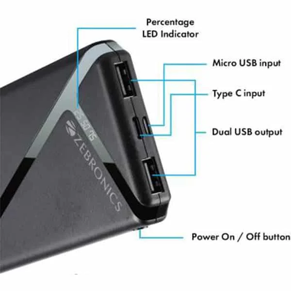 Zebronics ZEBRONICS ZEB-MC10000F External Power Charger Power Bank