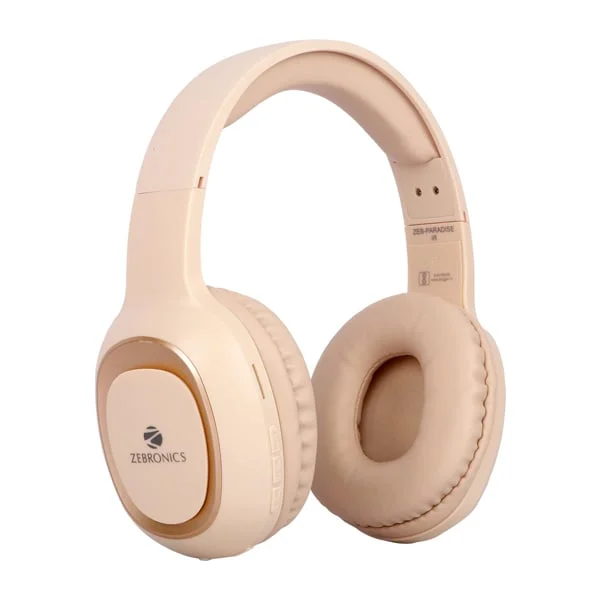 Zebronics ZEBRONICS Zeb-Paradise Bluetooth Headphone Headset with MIC - Beige - Beige