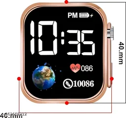 Kid's Digital Smart Led Watch For Boys & Girls Playful Kids' Watch – Adjustable Strap and Fun Designs for Little Ones, Durable Kids' Watch with Digital Display – Perfect for Active Children - Black