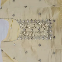 Twokart Embroidery Cotton Blend Kurta, Pant, Duppata Set Suit (Yellow , Size M, SUIT4) - M, Yellow