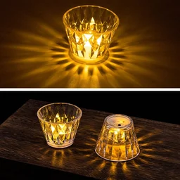 (Pack of 2) Cup Shape Crystal Table Lamp