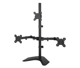 Three Monitor Stand Fully Adjustable Up to 27 inch (Used) - Black, A