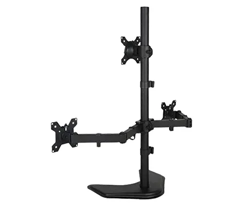 Three Monitor Stand Fully Adjustable Up to 27 inch (Used) - Black, A
