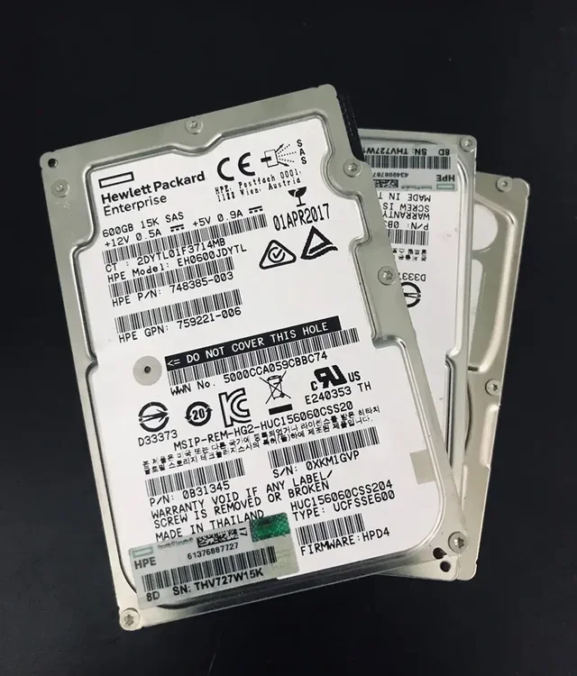 600GB SAS Hard Disk 10K 15K Dell HP (Renewed) - A, 600GB, 15K