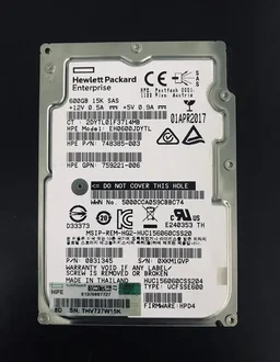 600GB SAS Hard Disk 10K 15K Dell HP (Renewed) - A, 600GB, 15K