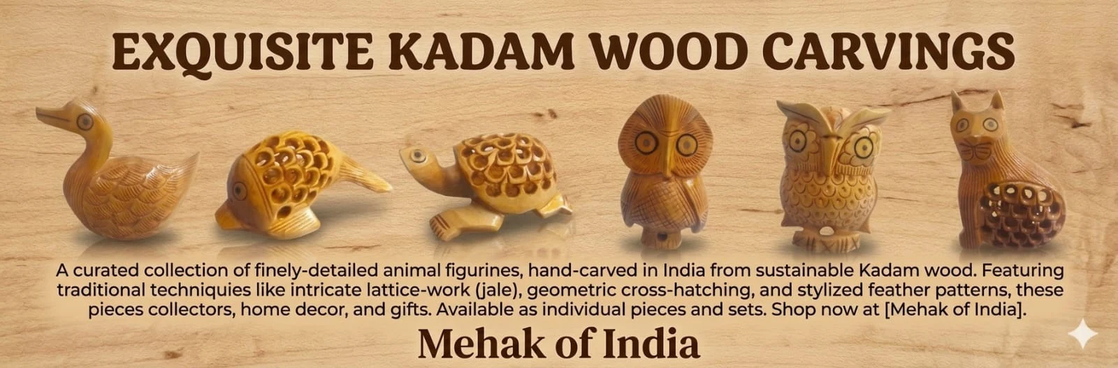 Wooden Animal Figurine