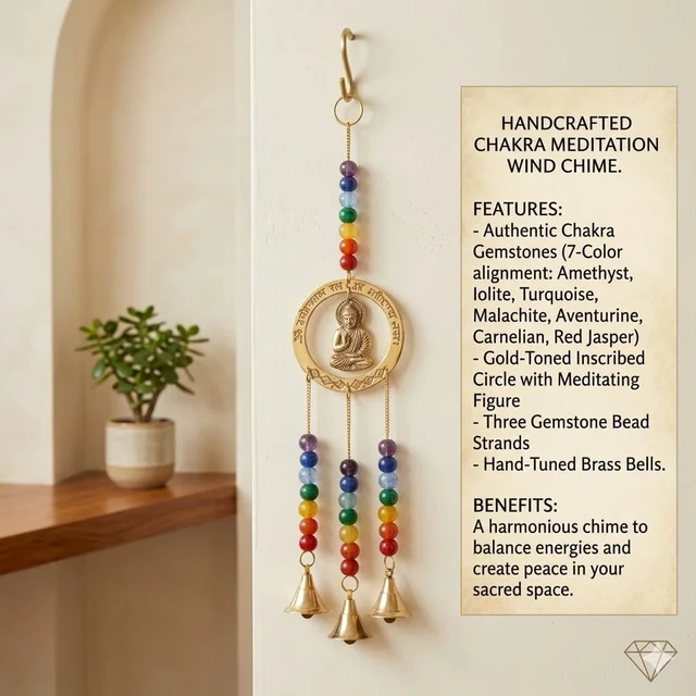 MOI Brass Wind Chime - Buddha 