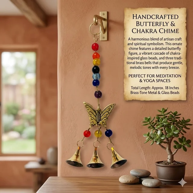 MOI Brass Wind Chime - Butterfly