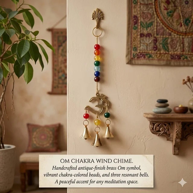 MOI Brass Wind Chime - Om