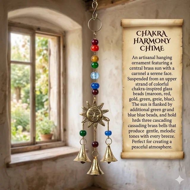 MOI Brass Wind Chime - Sun