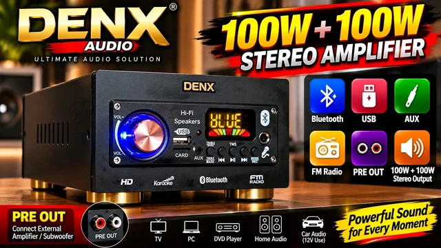 Denx 100+100 STEREO AMPLIFIER With Pre Out 