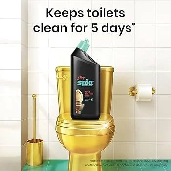 Godrej SPIC Toilet Cleaner - 1 L | Disinfectant Toilet Cleaner | Original | Kills 99.9% Germs