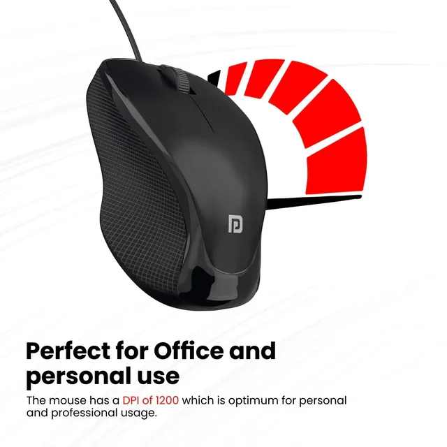 Portronics Toad101 Wired Mouse - Black