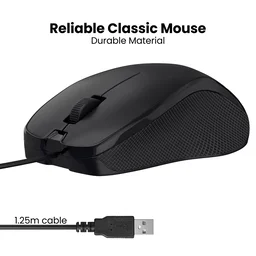 Portronics Toad101 Wired Mouse - Black