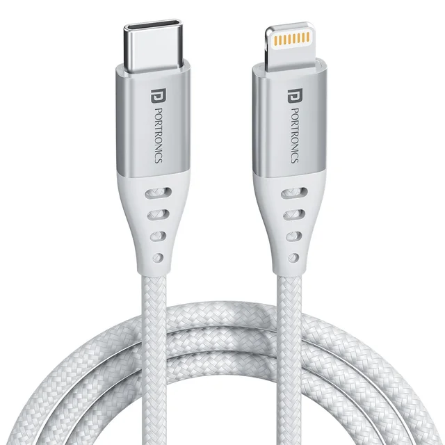 Portronics Konnect L1 C to iPhone - White
