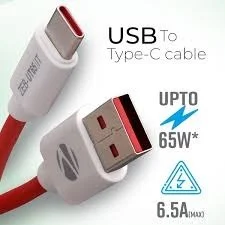 Zebronics UT65 Dash Pro Cable - Red