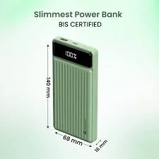 Portronics Luxcell B 10k Power Bank - Green
