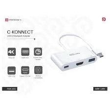 Portronics C-Konnect Hub - White