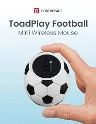 Portronics Toad Play Football Wireless Mouse BT+Dongle Rechargeable - White