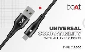 Boat USB to C A600 Cable - Black