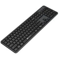 Portronics Akshar Prime Wireless Keyboard BT+Dongle Re Rechargeable - Black