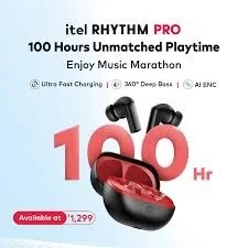 Itel Rhythm Pro Earbuds - Black
