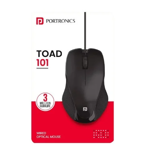 Portronics Toad101 Wired Mouse - Black