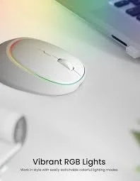 Portronics Toad IV Wireless Mouse BT+Dongle Rechargeable - White