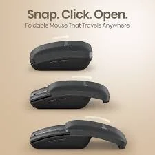 PORTRONICS TOAD FOLD RECHARGEABLE WIRLESS FOLDABLE MOUSE - Black