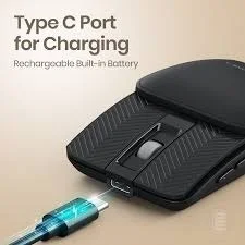 PORTRONICS TOAD FOLD RECHARGEABLE WIRLESS FOLDABLE MOUSE - Black