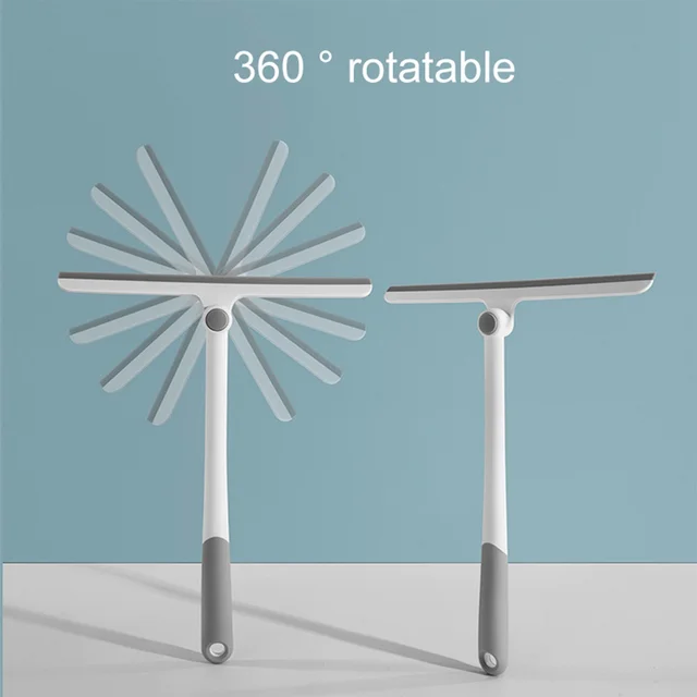 360-Degree Rotating T-Shaped Glass Water Wiper - Multi-Purpose Shower Squeegee for Mirrors, Windows, and Shower Doors