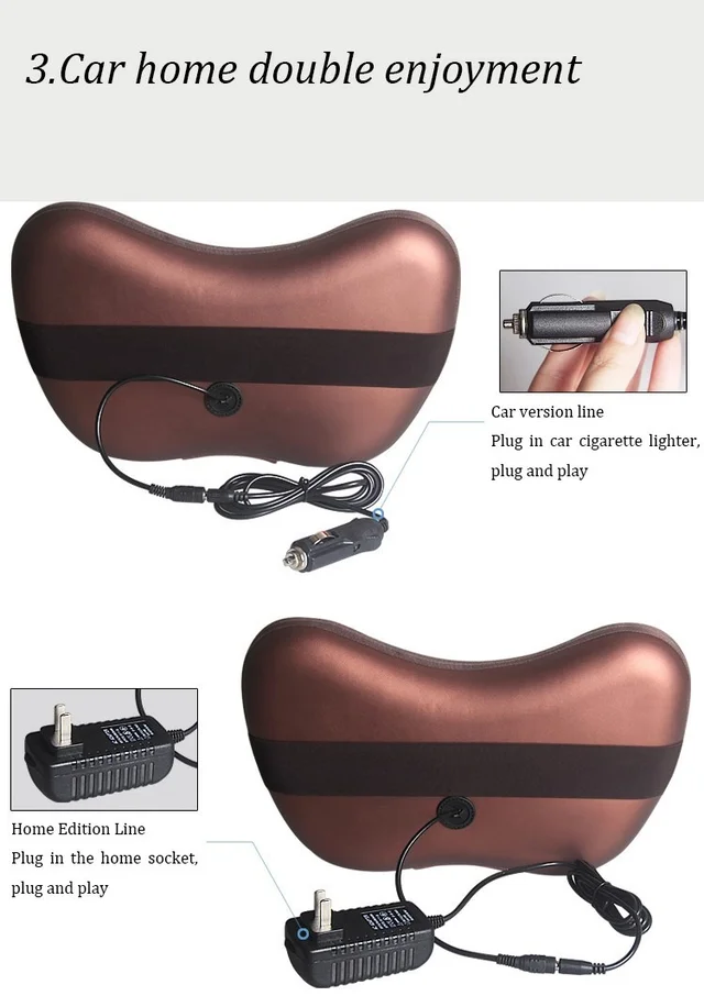 Shiatsu Electric Massage Pillow β Full Body Neck, Shoulder & Car Seat Relaxation
