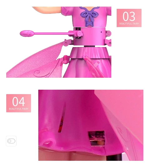 Magical Levitating Fairy: Interactive Gesture-Sensing Toy for Kids - Sensor-Equipped Inductive Aircraft - Mini Helicopter Flying Toy
